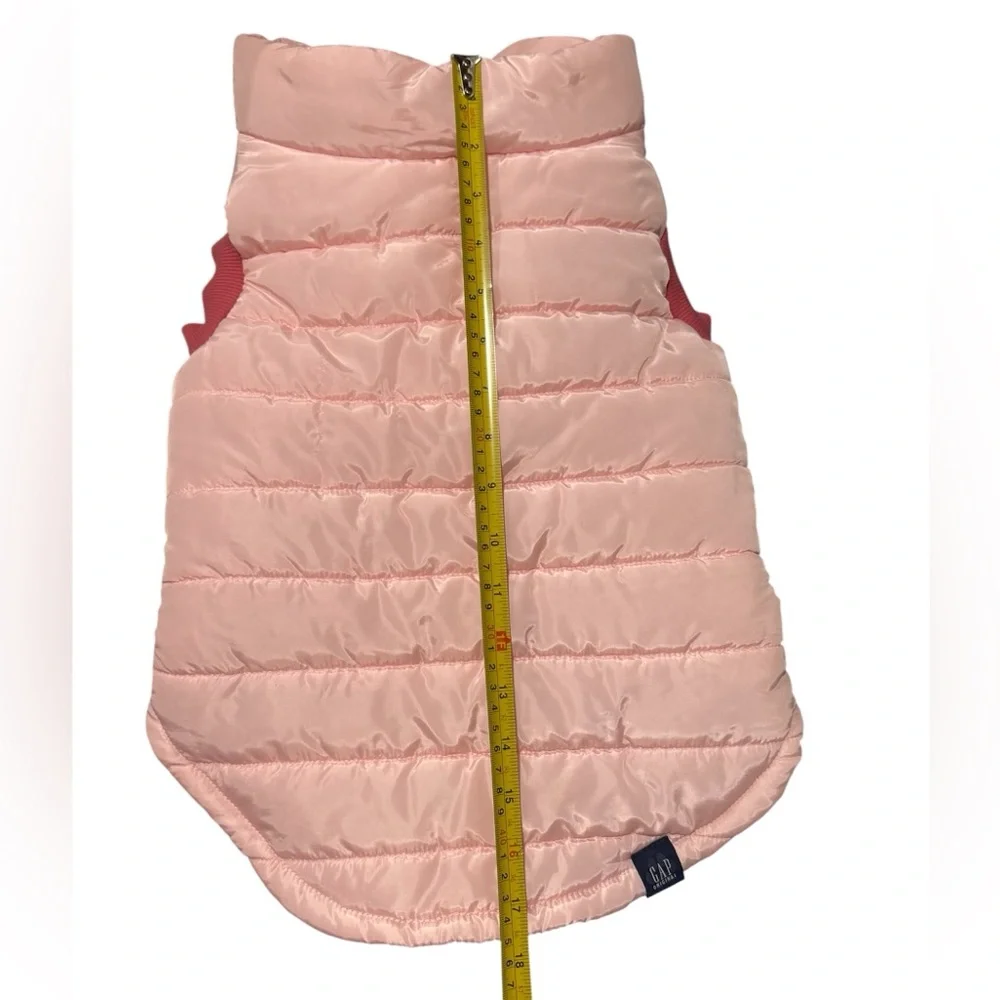 Gap Original Pink & Mauve‎ Logo Puffer Dog Jacket Coat Large 20-40#
